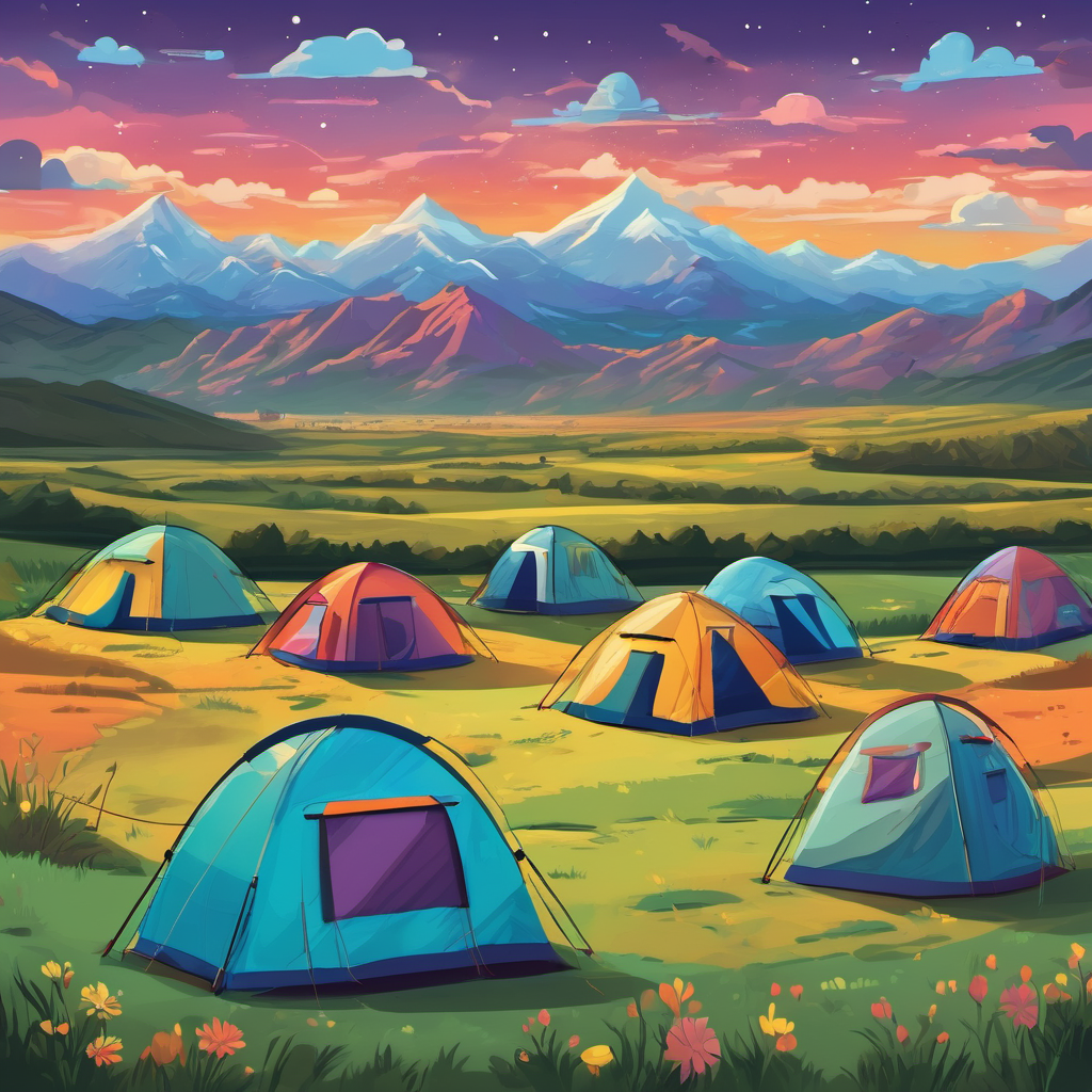 tents in a field